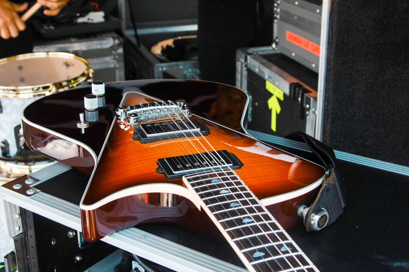 Assuming We Survive's Ernie Ball Music Man Armada Guitar