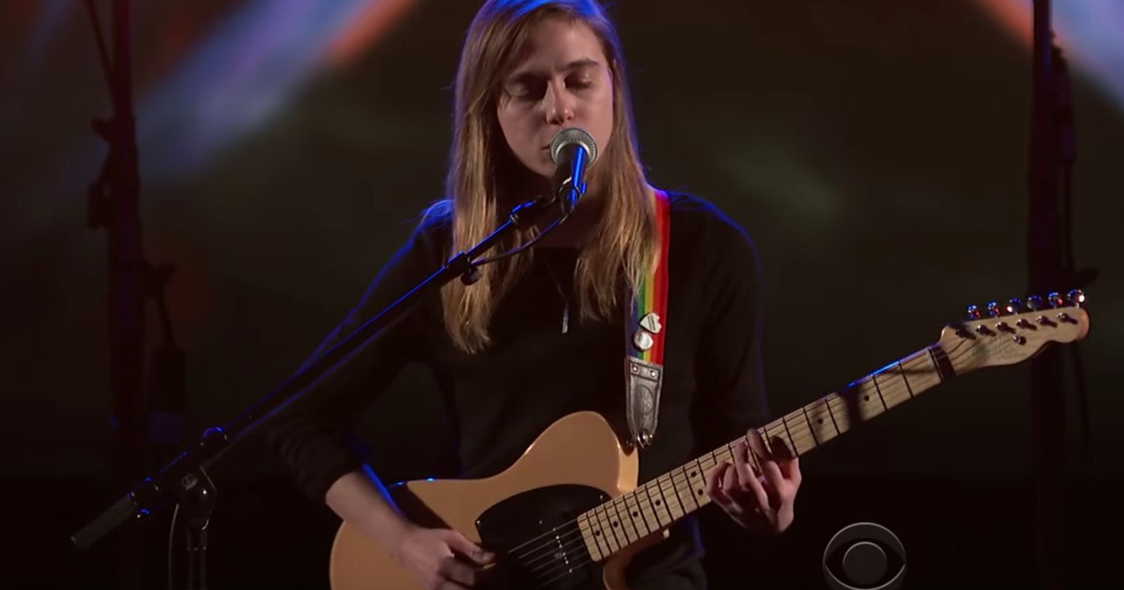 Julien Baker performs "Turn Out the Lights" on Colbert's Late Show