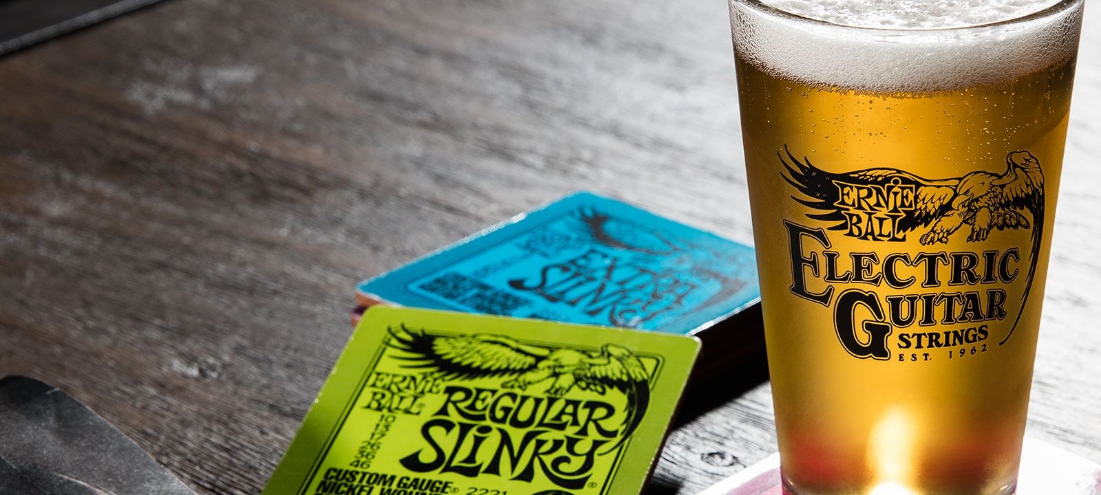 New Ernie Ball Coasters + Drinkware